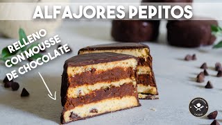 ALFAJORES PEPITOS RELLENOS CON MOUSSE DE CHOCOLATE [upl. by Anairam107]