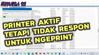 Solusi Printer Sudah Aktif Ready Tetapi Tidak Respon  Tidak Bisa Dipakai Ngeprint [upl. by Retsbew]