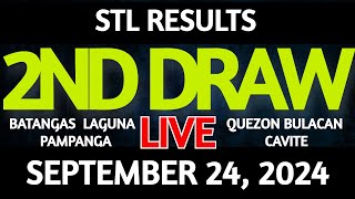 Stl Result Today 2nd draw September 24 2024 STL Batangas Live [upl. by Holihs]