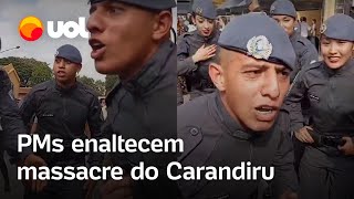 Vídeo mostra soldados da PM exaltando massacre do Carandiru em SP caso é investigado [upl. by Cyrie]