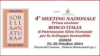 IV MEETING NAZIONALE sessione 1 BOSCO ITALIA Patrimonio Silvo Forestale per lo Sviluppo Sostenibile [upl. by Airakaz285]