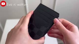 【開箱amp試用】LV men coin card holder unboxing 沉浸式開箱零錢卡片包 小錢包 小卡包 小禮物 [upl. by Ahtabat]