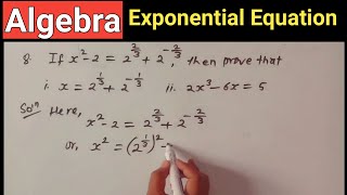 Exponential equations class 10 important long question  exponential equations class 10 in nepali [upl. by Bowra]