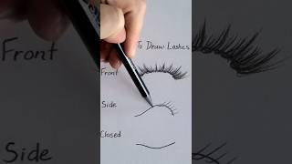 How to draw Lashes ✏️ [upl. by Rosemarie]