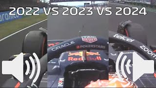 F1 Onboard Sound Comparison  2022 VS 2023 VS 2024 [upl. by Marlen]