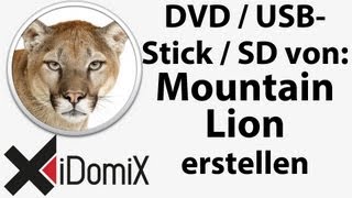 Mountain Lion auf USBStick DVD oder SDKarte [upl. by Eadmund]