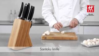 Cutting using a Santoku knife [upl. by Bobine]