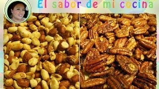 Cacahuate enchilado y nueces con especias  El sabor de mi cocina [upl. by Oregolac]