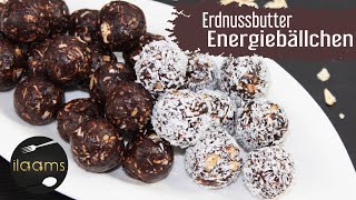 Erdnussbutter Energy Balls  Energiebällchen  gesunder Snack [upl. by Ennahtur]