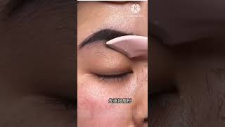 how to shape eyebrow with laser how to use tinkle razor on eyebrowshorts [upl. by Attah]