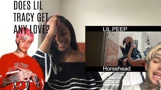 REACTING TO LIL PEEP HORSEHEAD GIRLS REACTION DOES LIL TRACY GET ANY LOVE HERE [upl. by Ateiluj]