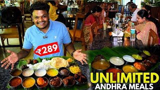 This Hidden Hotel Sell UNLIMITED ANDHRA FOOD In Bangalore for Rs289 Only  Street Food India [upl. by Ilat729]