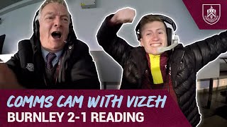 Vizeh celebrates stoppagetime winner  COMMS CAM  Burnley 21 Reading [upl. by Nessie318]