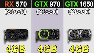 RX 570 Vs GTX 970 Vs GTX 1650  Latest Drivers Benchmarks 1992 vs 43630 [upl. by Silda]