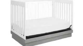 Details Babyletto Harlow 3 in 1 Covertible Crib White with Grey Acrylic Deal [upl. by Enelime]