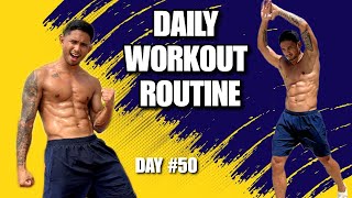 INTENSE 20 MINUTE FULL BODY WORKOUT  Daily Workout 50 No Equipment [upl. by Khorma]