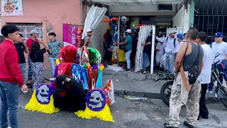 EL SOSPECHOSO🔥 sale de casa 🐂Toritos de Petate Morelia 2023 Día de Muertos [upl. by Nilpik999]