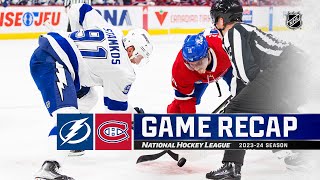 Lightning  Canadiens 44  NHL Highlights 2024 [upl. by Eimat387]