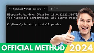 How to Install PIP in Command Prompt 2024  Beginner Guide [upl. by Neerhtak]