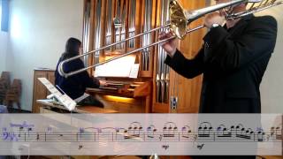 Leopold Mozart Adagio tenor trombone trombone amp organ [upl. by Mirabella]