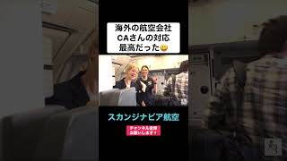 海外の航空会社 CAさんの対応最高だった 【SAS スカンジナビア航空】 切り抜き [upl. by Anuaf566]