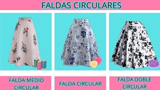 🩷 7 FALDAS CIRCULARES 3 FORMAS DE REALIZARLAS MUY FÁCILES  paso a paso [upl. by Ylle616]