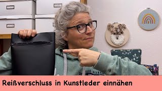 Wie nähe ich ein Reißverschlussfach in Kunstleder ein  Tipps und Tricks [upl. by Tucky232]