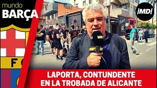 Gran ambiente en la IX Trobada de Penyes Barcelonistas en Alicante con Laporta protagonista [upl. by Yenttirb]