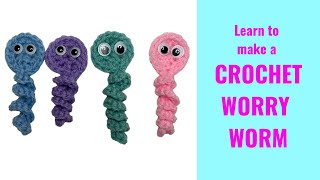 Crochet this CUTE worry worm in less than 15 minutes [upl. by Alaekim]