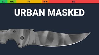 Falchion Knife Urban Masked  Skin Float And Wear Preview [upl. by Ardnek807]