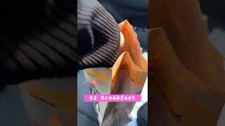 5 Breakfast hack Steak and egg sandwich  coffee money food foodhacks foodblogger [upl. by Ybor]