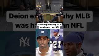 Deion tells Shannon Sharpe MLB was harder than the NFL 👀 [upl. by Maud]