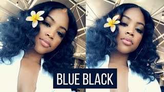 I DYED MY HAIR😱  How I Dyed My Natural Hair Midnight Blue Black At Home [upl. by Yror]