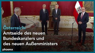 Vereidigung Angelobung von Alexander Schallenberg als neuer Bundeskanzler in Österreich [upl. by Glassman]