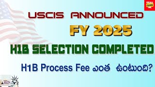 FY 2025 H1B Selection Completed  H1B Process Fee ఎంత ఉంటుందిh1blottery h1b usateluguvlogs [upl. by Dryfoos]