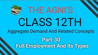 Part30 Full Employment and its Types Aggregate Demand and Related Concepts [upl. by Wieche665]