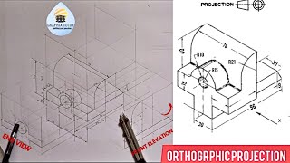 ORTHOGRAPHIC VIEW IN THIRD AND FIRST ANGLE PROJECTION [upl. by Aitital]