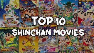 Top 10 Best Shinchan Movies [upl. by Adnovahs]