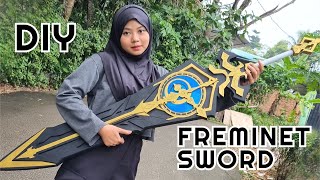 How to make FREMINET SWORD from GENSHIN IMPACT out of EVA Foam [upl. by Nnayrb292]