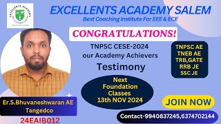 TNPSC CESE2024 Achiever ErSBhuvaneshwaran Testimony amp Best Study Tips for Competitive Exams [upl. by Nobel]