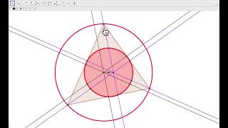 Eulers Circle on Geogebra The Nine Point Circle [upl. by Mian229]