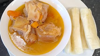 HOW TO PREPARE COW HEEL SOUP COW FOOT SOUPMULOKONIIMMUNITY BOOSTER food cooking ricerecipe [upl. by Hittel]