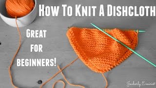 How To Knit a Dishcloth Great For Beginners [upl. by Shulamith760]