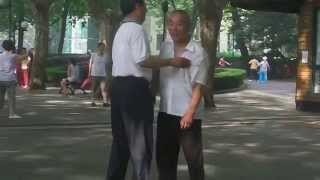 KONG Master Yun Yin Sen Pushing Hands in Shanghais Xiang Yang Park [upl. by Bob]