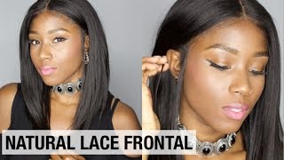 HOW TO INSTALL A LACE FRONT WIG  PROTECTIVE STYLE FOR NATURAL HAIR WITH WWWOMGQUEENCOM [upl. by Enelyaj]