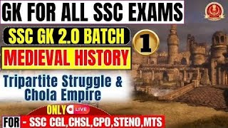 Lecture1 Tripartite Struggle amp Chola Empire Medieval History By Parmar SSC [upl. by Earased]