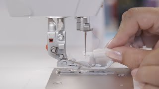 L 890 Overlocker  Coverstitch Combo Needle Threading for Coverstitch [upl. by Jaye]