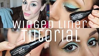 HOW TO Winged Liner  LA Colors Liquid Liner [upl. by Lynda]