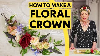 How to make a floral head garland or crown [upl. by Ggerg]