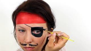 Snazaroo Beginners Pirate Face Painting Tutorial [upl. by Aiuqcaj]